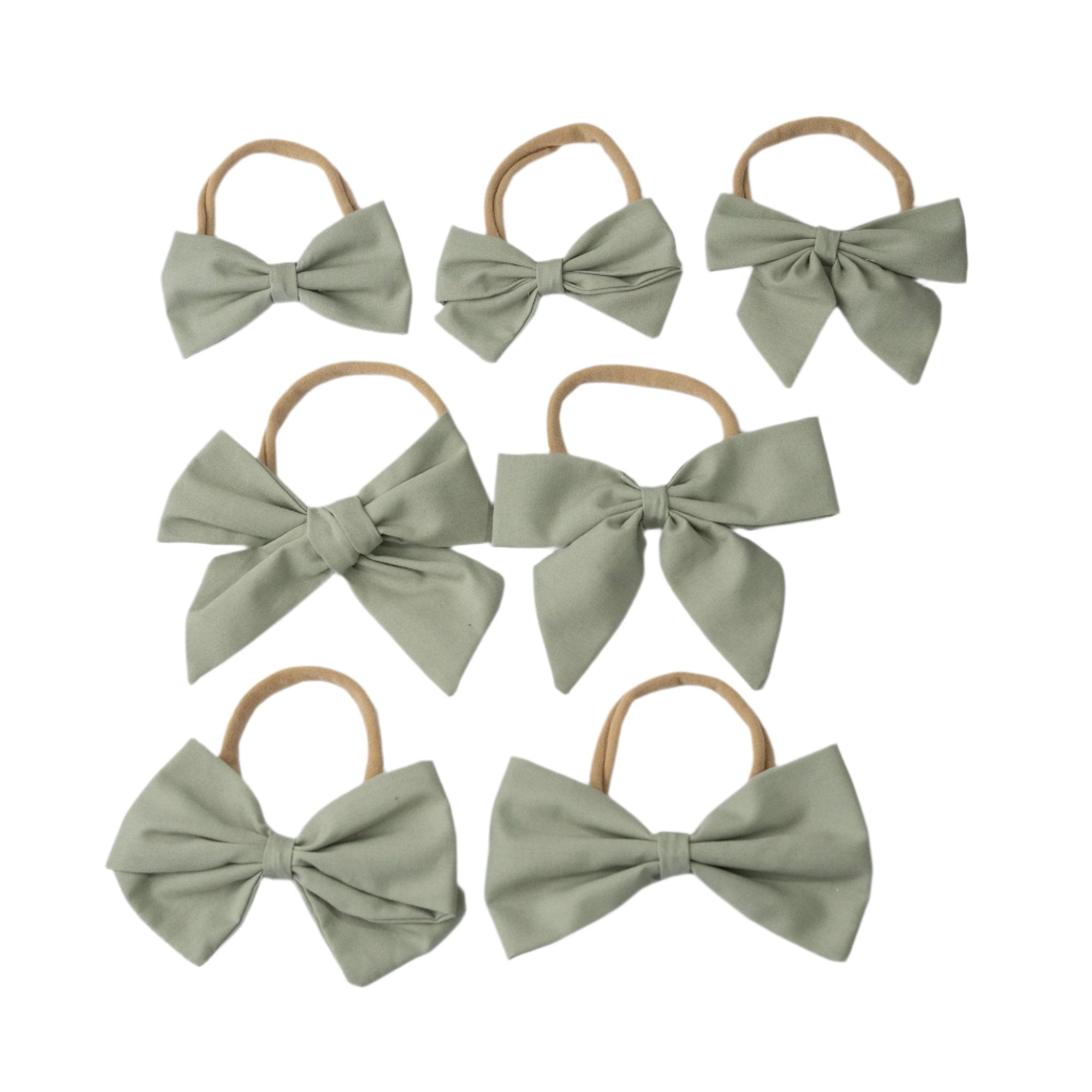 Sage Green Bow Scrunchie