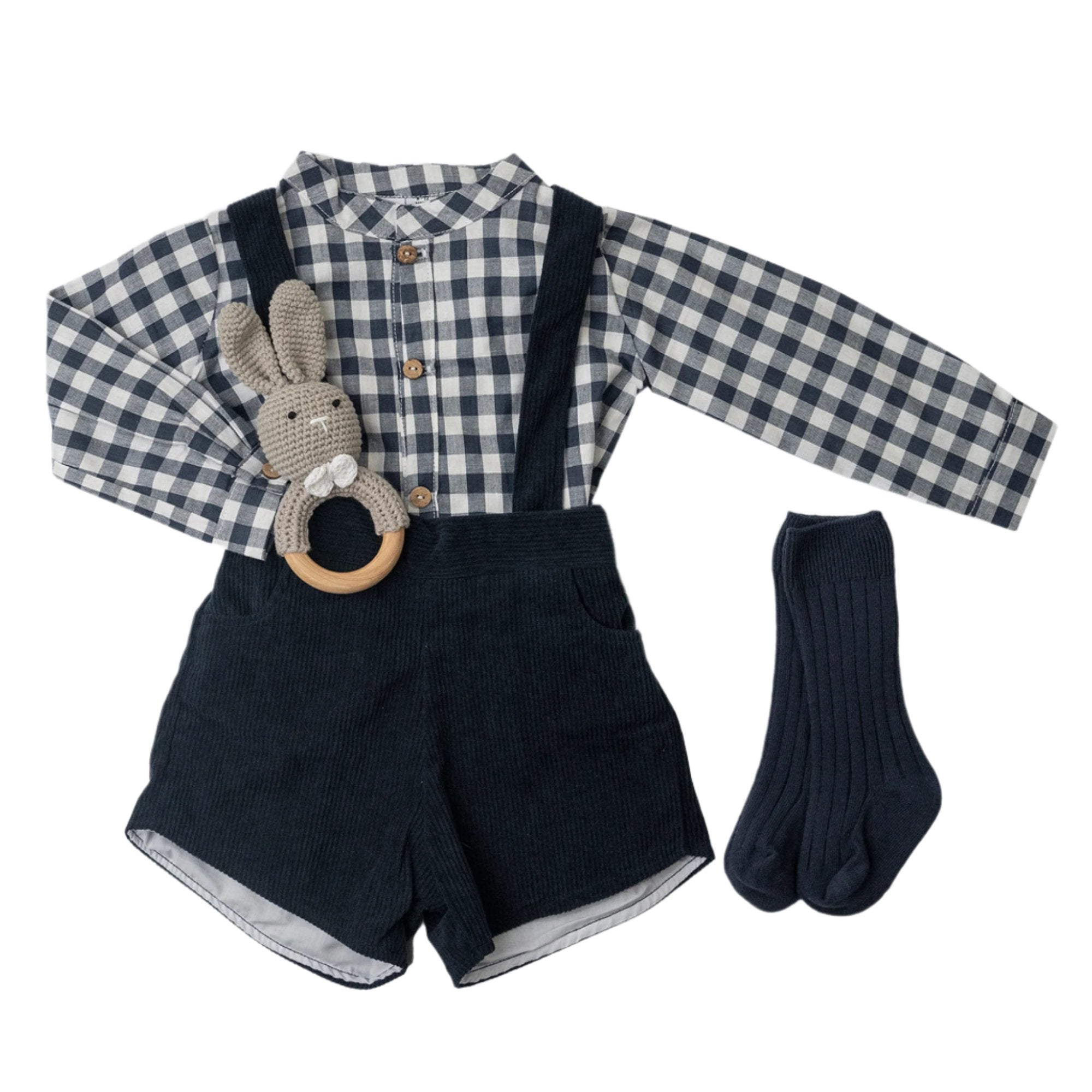 Navy Corduroy Shorts