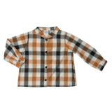 Camisa Cuadros Naranja Negro