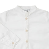 Camisa Botones Cuello Mao Blanca