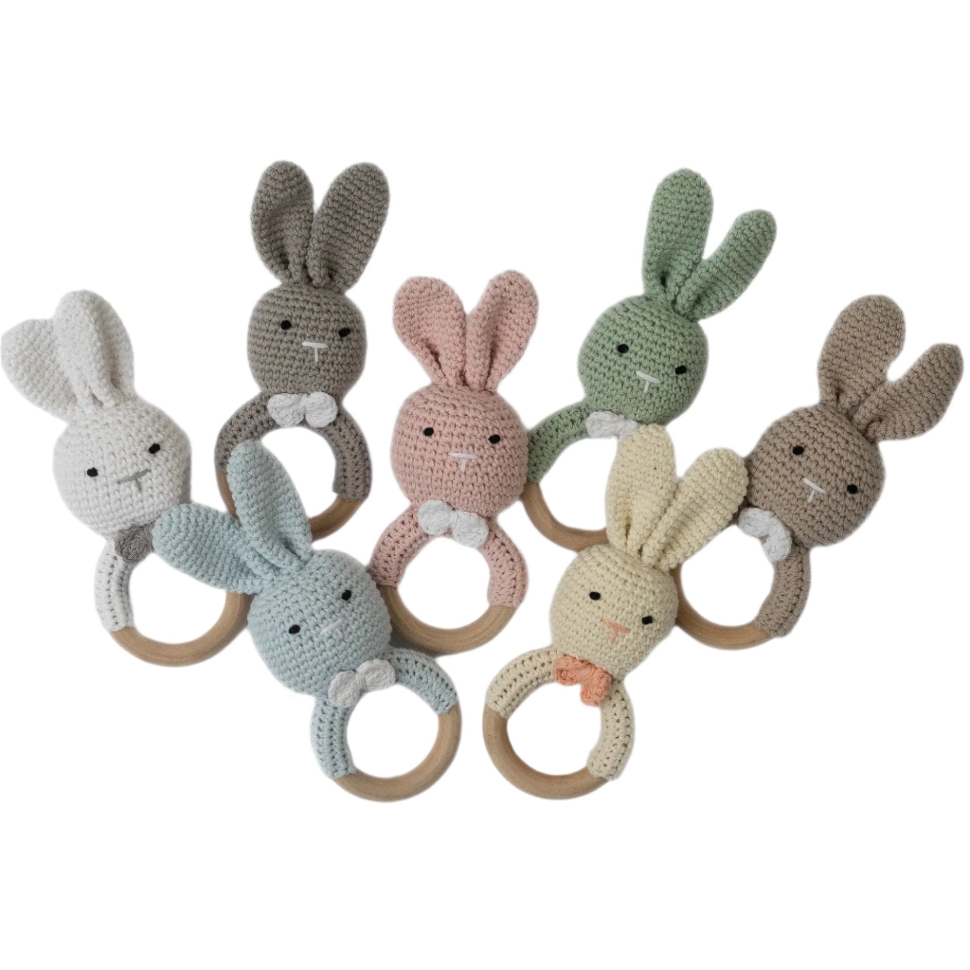 White Bunny Rattle